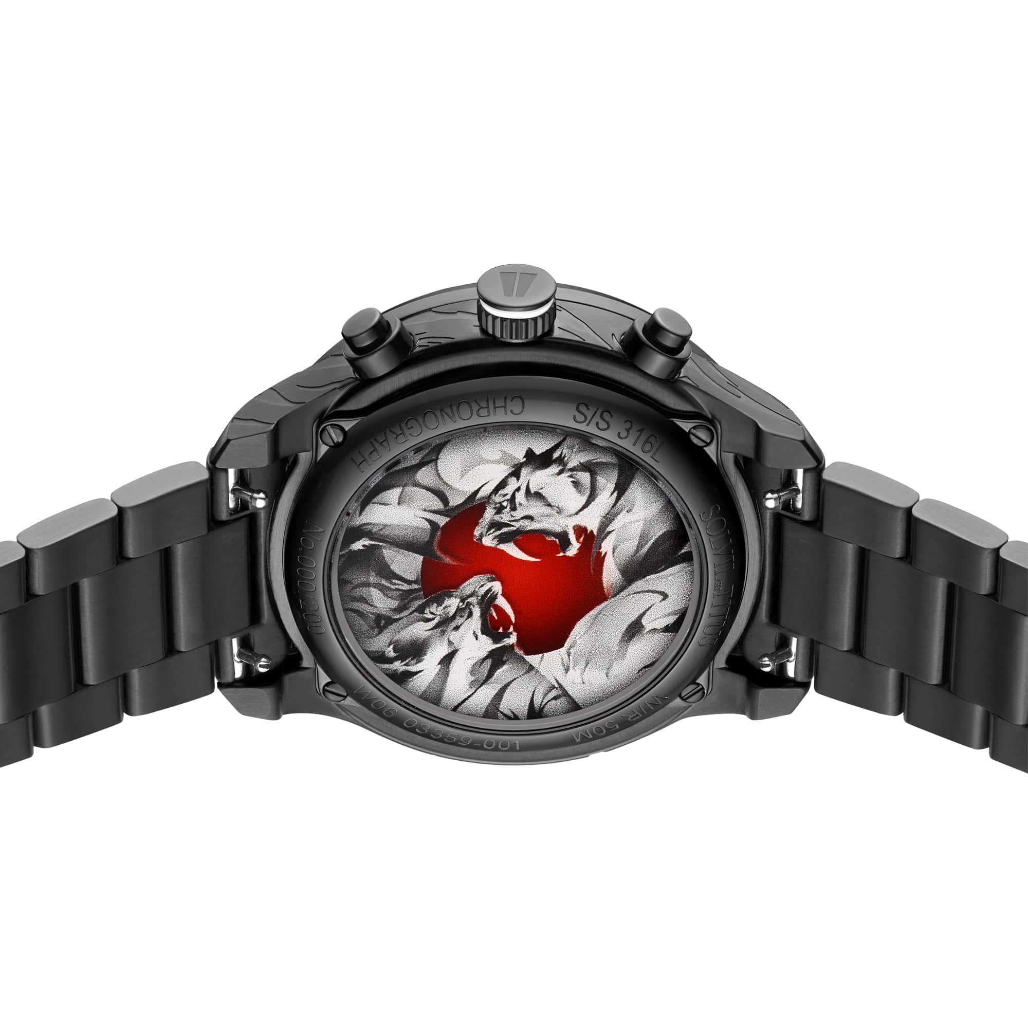 Saber計時石英不鏽鋼 / 皮革腕錶 W06-03359-001