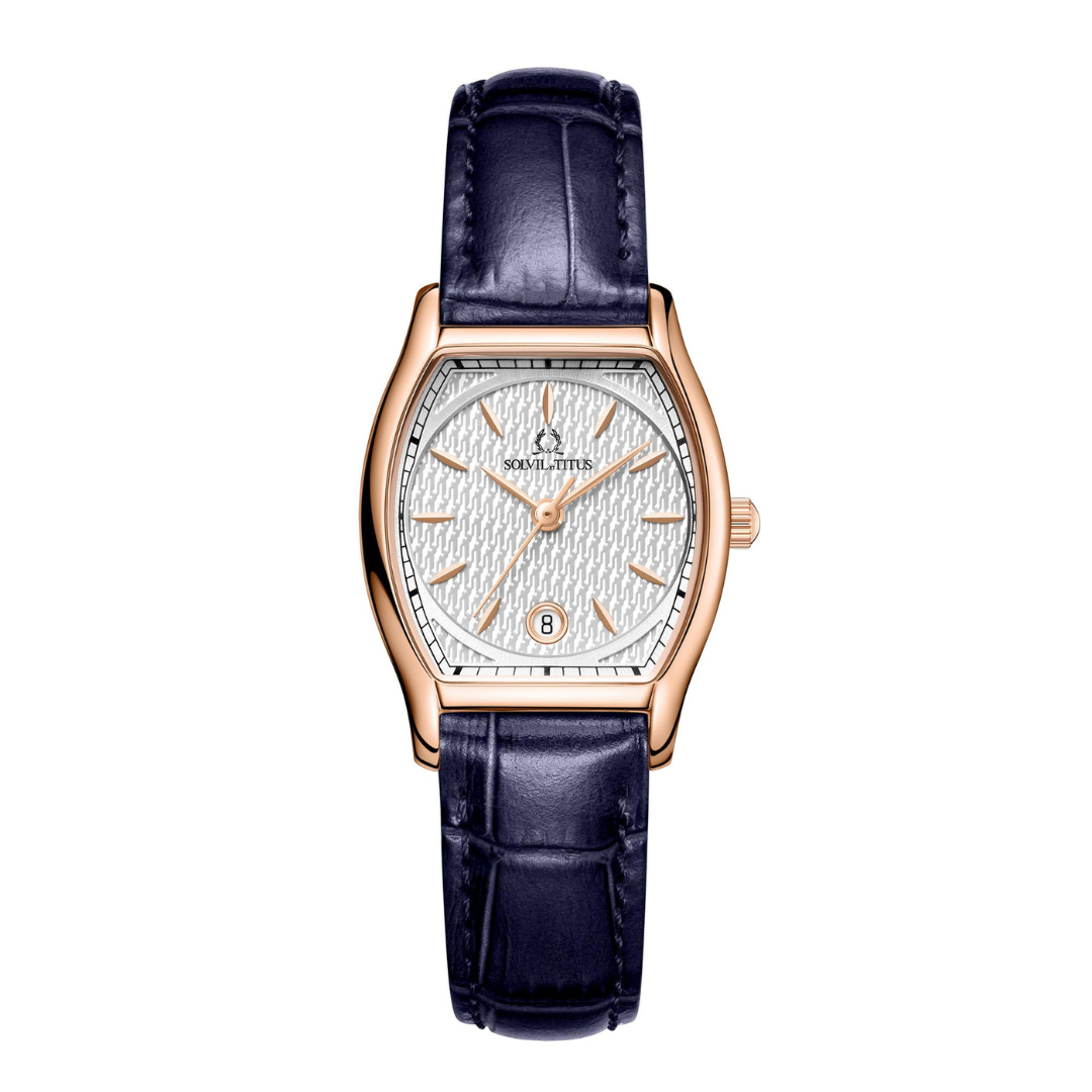 Barista三針日期顯示石英皮革腕錶 W06-03326-004