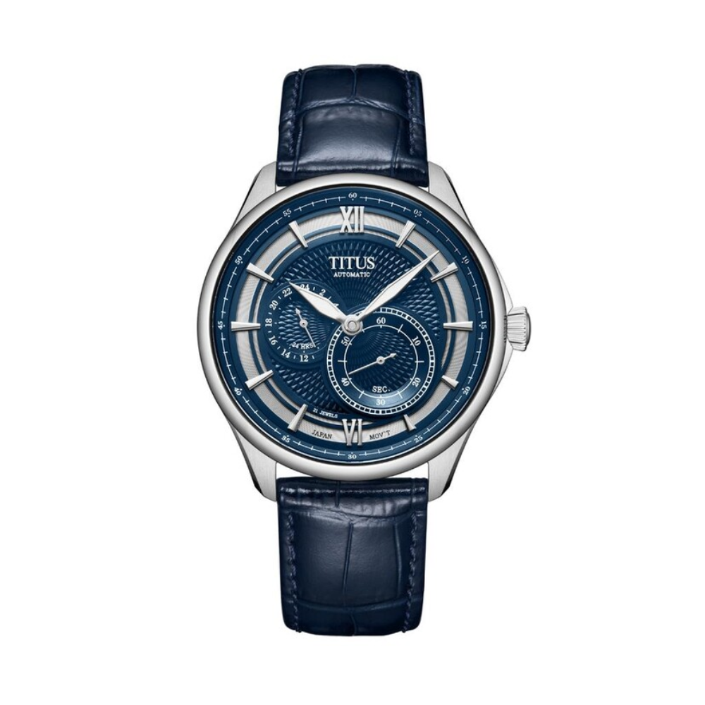 Classic多功能自動機械皮革腕錶  W06-03332-001