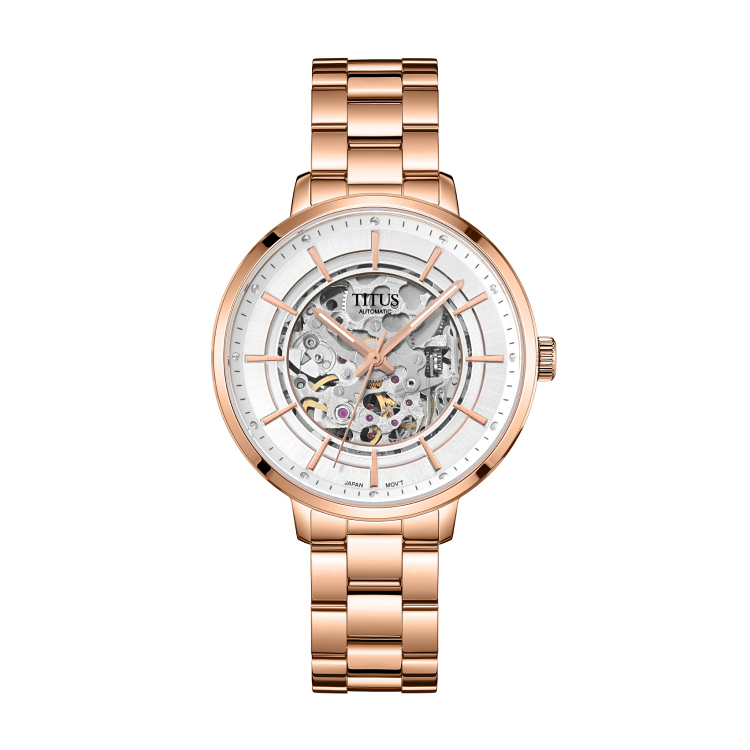 Enlight三針自動機械不鏽鋼腕錶 W06-03306-003