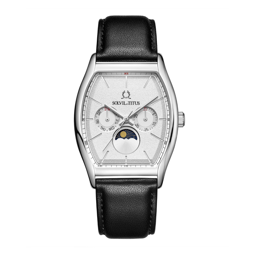 Barista多功能晝夜顯示石英皮革腕錶 W06-03323-001