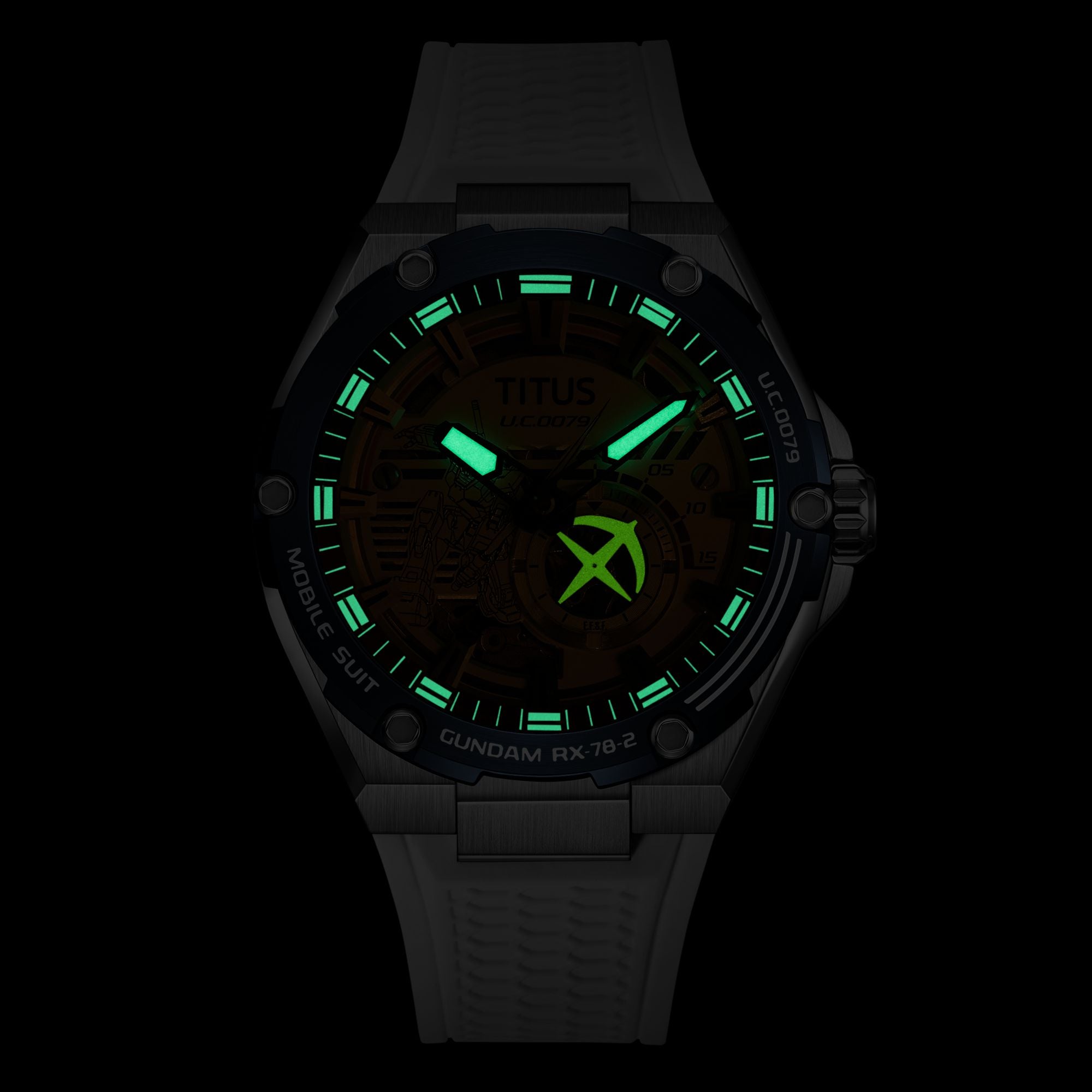 Voyager Collection "RX-78-2 Gundam" Limited-Edition Automatic Mechanical Watch (White Silicone Strap) (Limited to 200 pcs) W06-03405-002