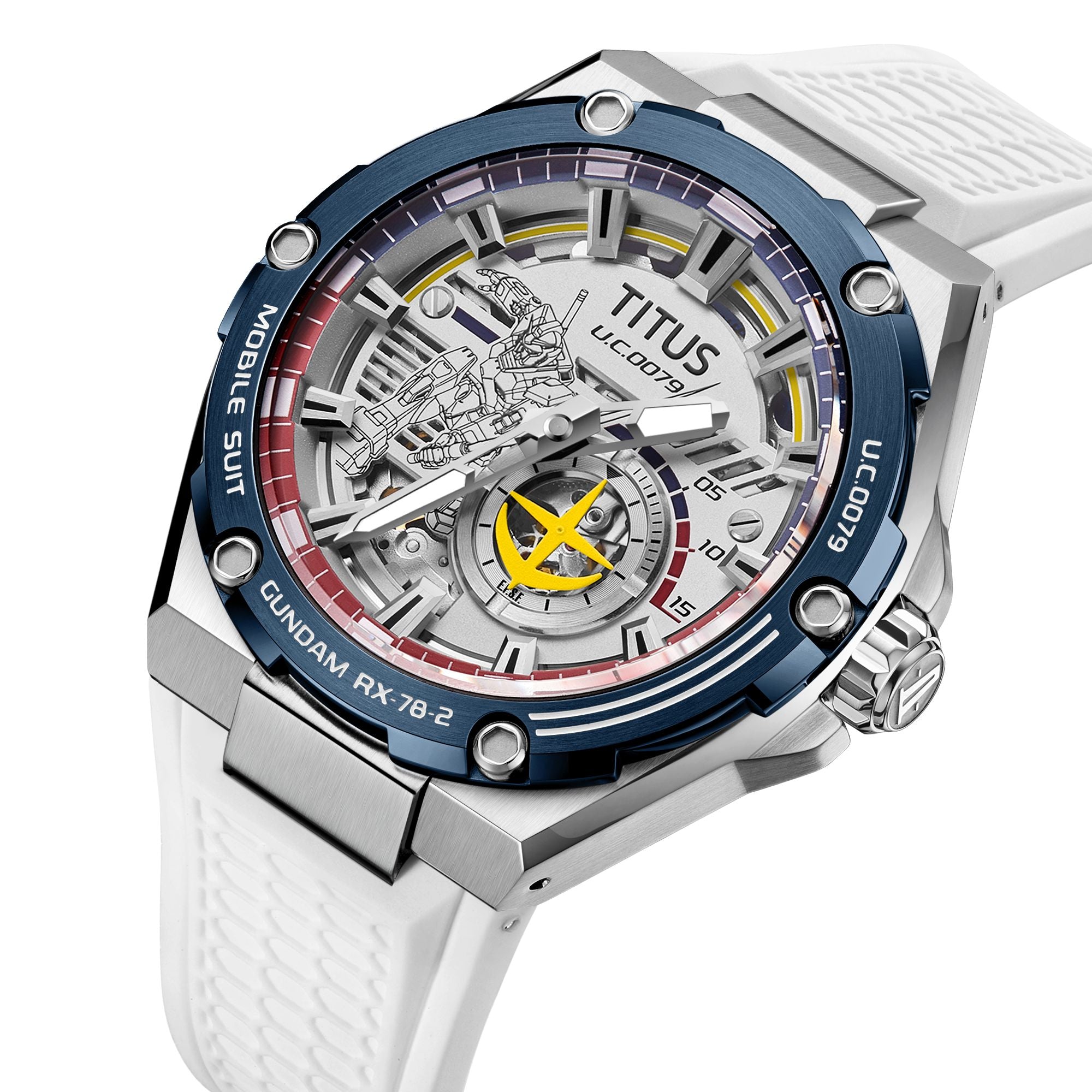 Voyager Collection "RX-78-2 Gundam" Limited-Edition Automatic Mechanical Watch (White Silicone Strap) (Limited to 200 pcs) W06-03405-002