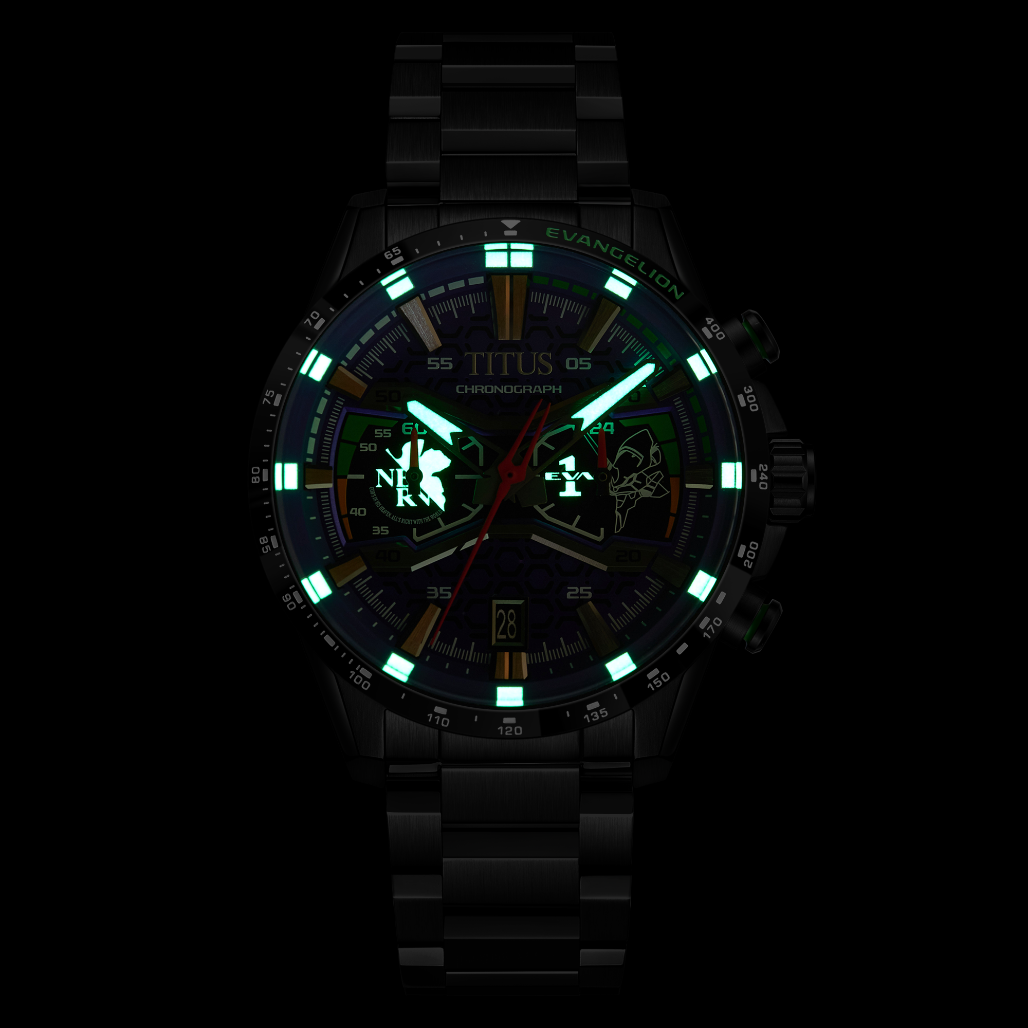 Solvil et Titus x EVANGELION Chronograph Quartz Stainless Steel Watch W06-03427-001