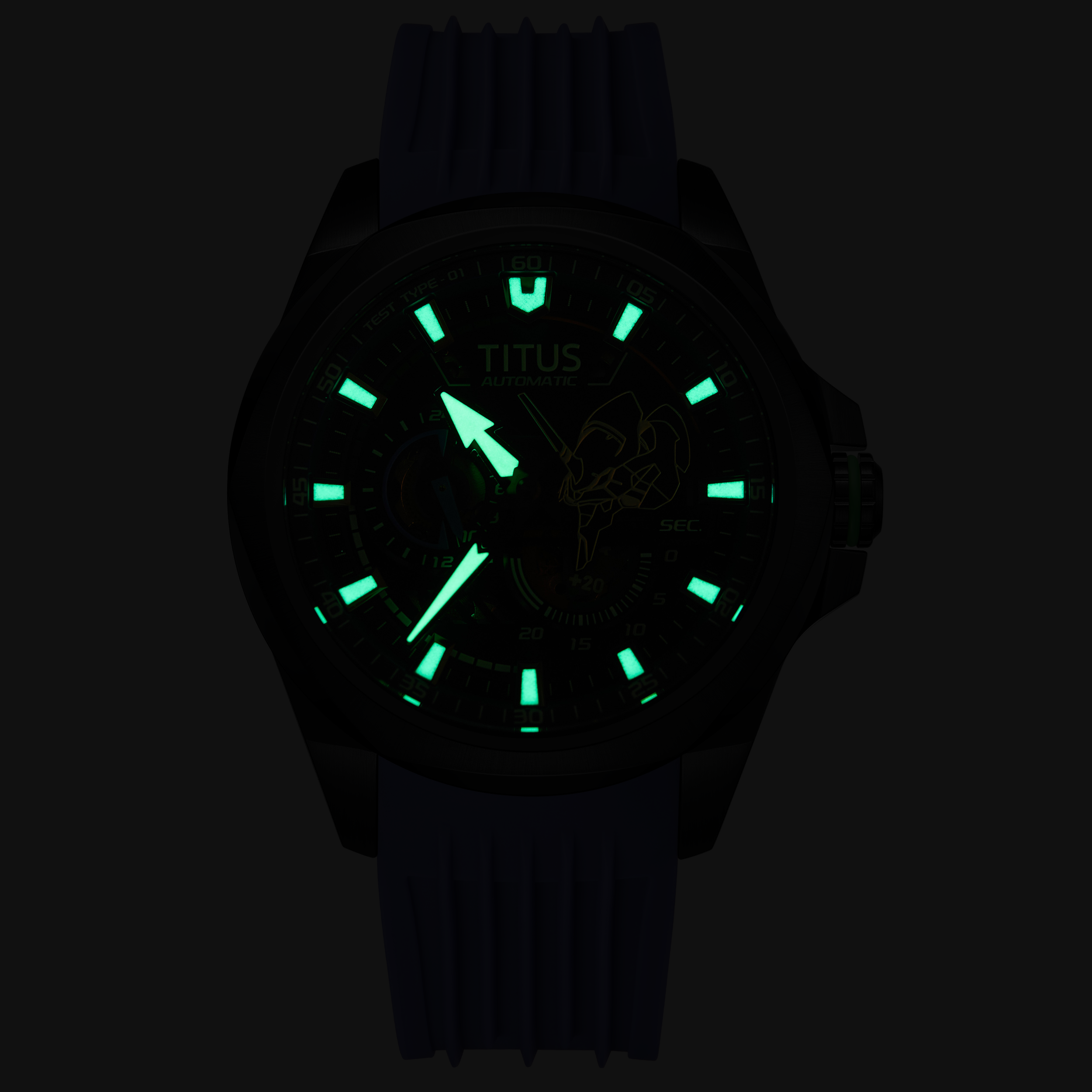 Solvil et Titus x EVANGELION Multi-Function Mechanical Silicone Watch W06-03426-001