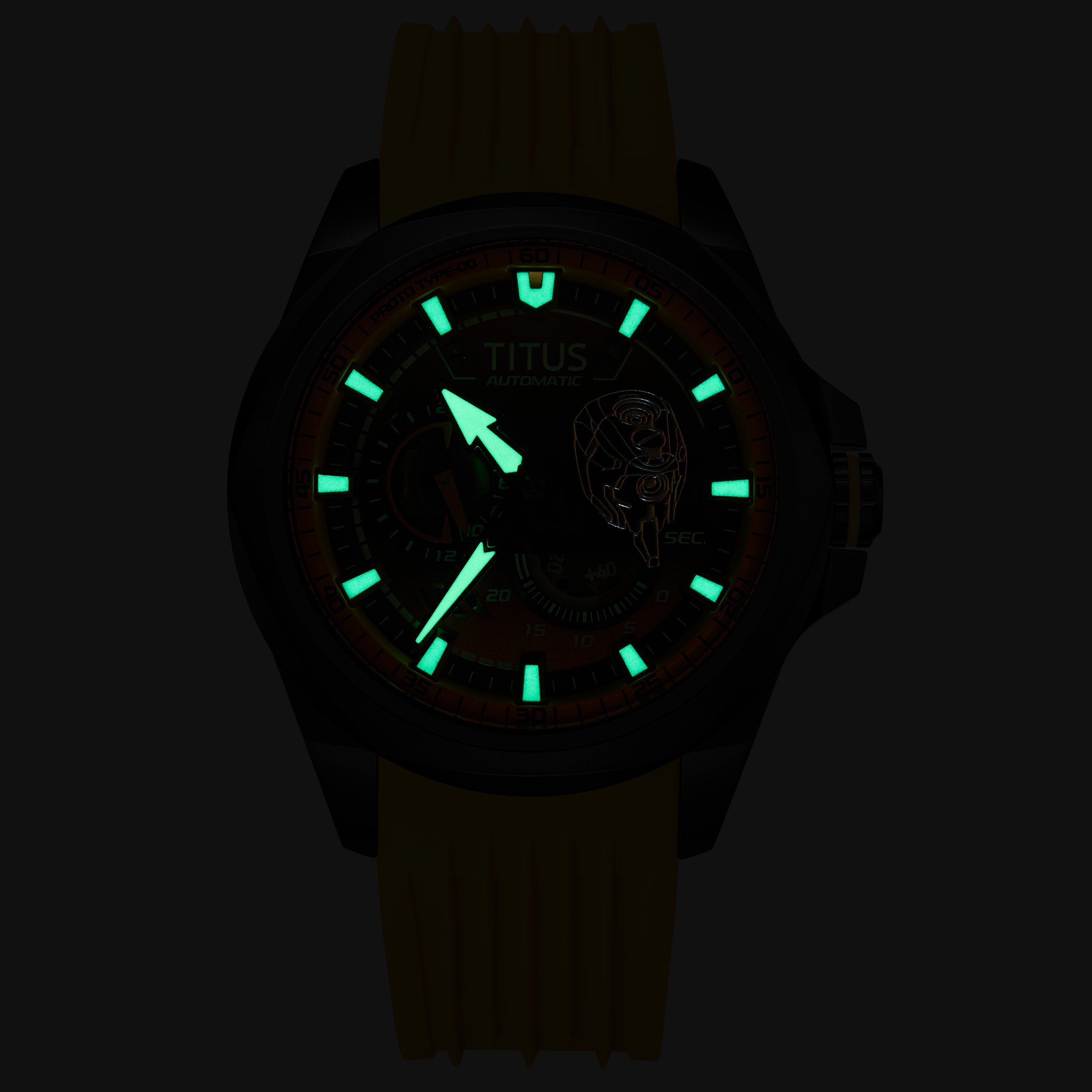 Solvil et Titus x EVANGELION Multi-Function Mechanical Silicone Watch W06-03426-003