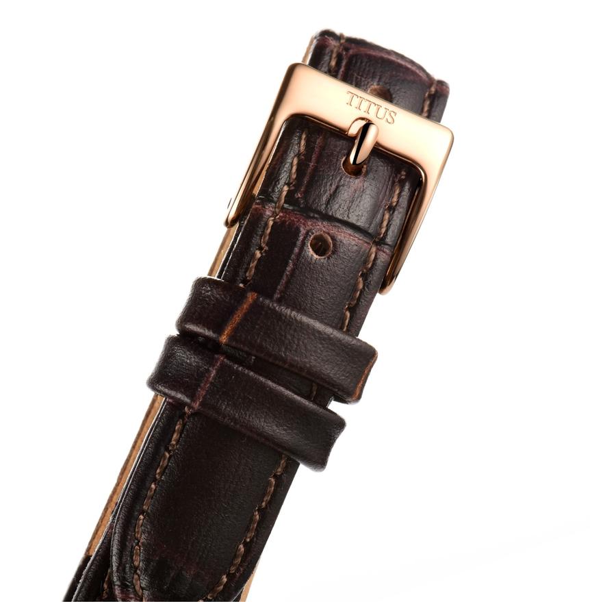 Barista三針日期顯示石英皮革腕錶 W06-02825-002