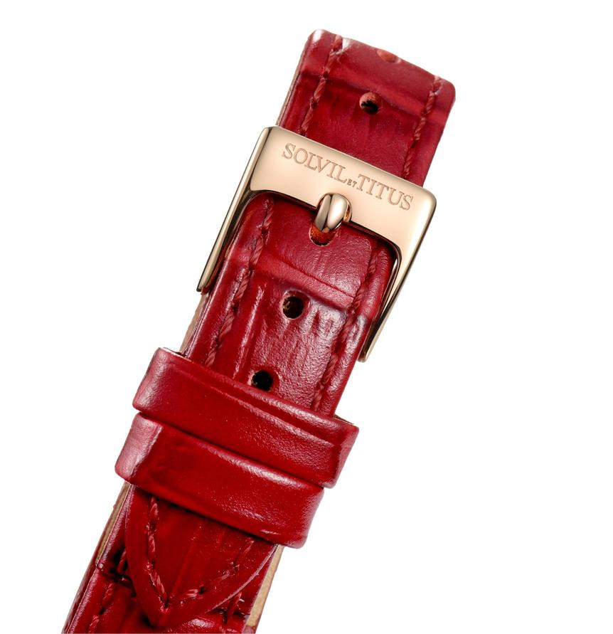 Barista三針日期顯示石英皮革腕錶 W06-02825-011