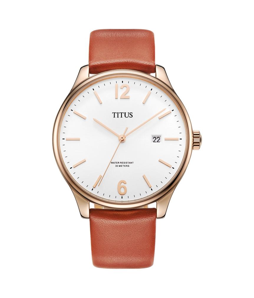 Interlude 3 Hands Quartz Leather Watch W06-02937-006