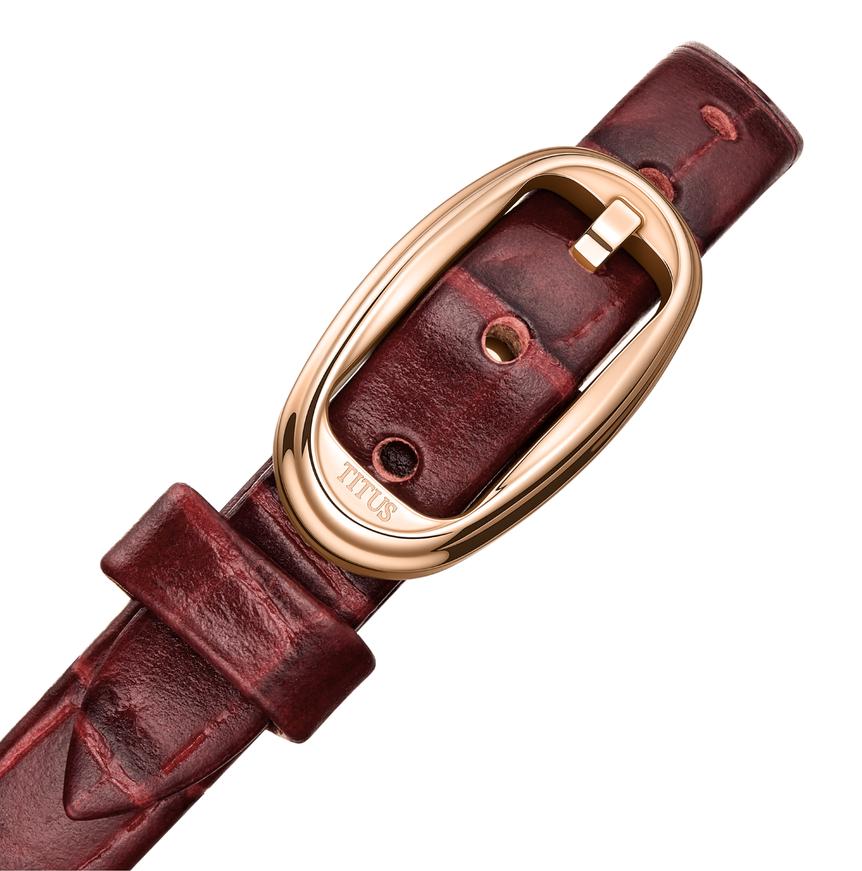 Once兩針石英皮革腕錶 W06-03207-019