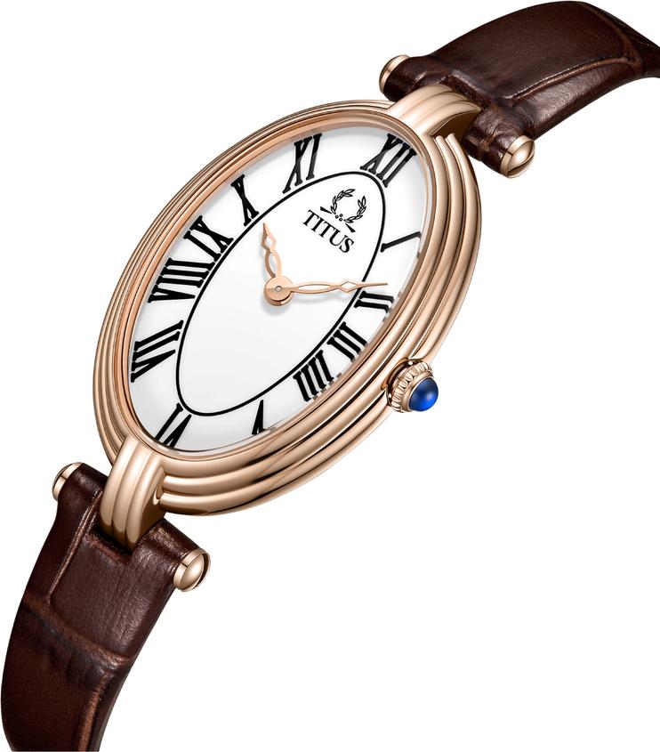 Once兩針石英皮革腕錶 W06-03207-020