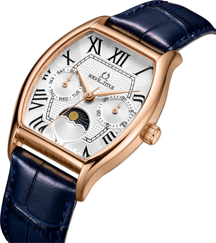 Barista多功能晝夜顯示石英皮革腕錶 W06-03220-010