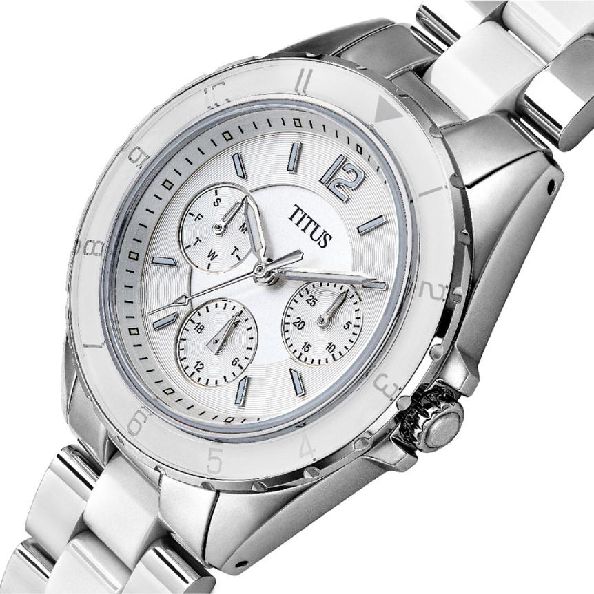 Perse Multi-Function Quartz Stainless Steel with Ceramic Watch W06-03248-001