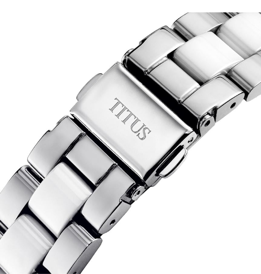 Perse多功能石英不鏽鋼配陶瓷腕錶 W06-03248-001