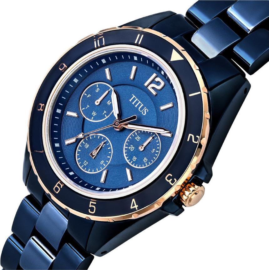 Perse Multi-Function Quartz Stainless Steel with Ceramic Watch W06-03248-004