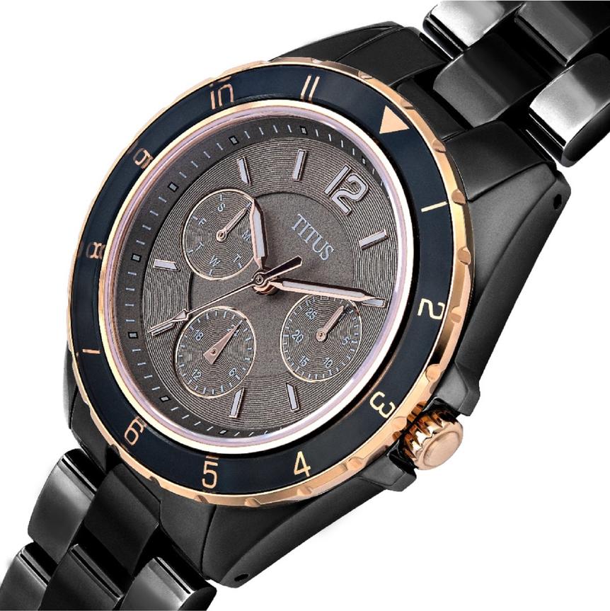 Perse Multi-Function Quartz Stainless Steel with Ceramic Watch W06-03248-005