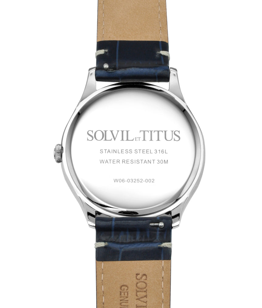 Classicist 3 Hands Date Quartz Leather Watch W06-03252-002