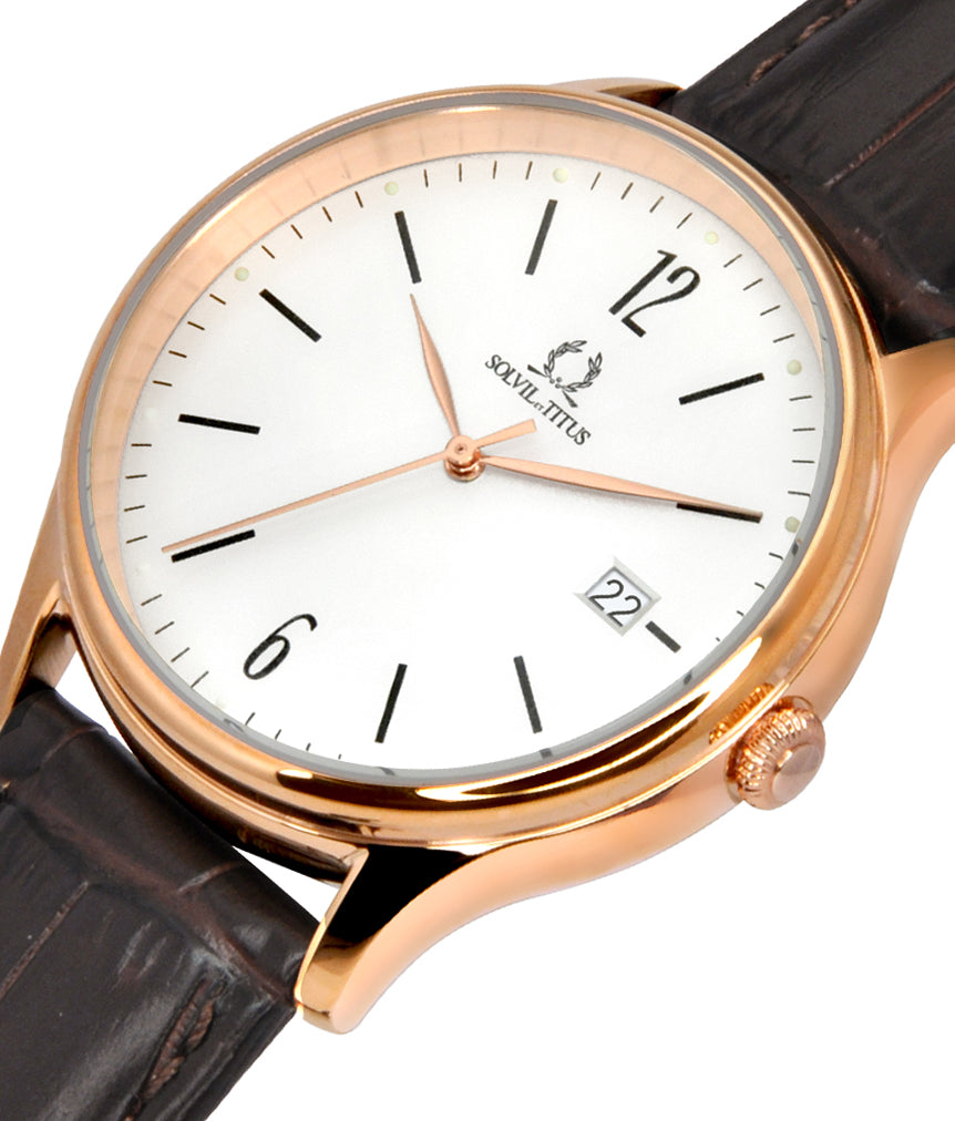 Classicist 3 Hands Date Quartz Leather Watch W06-03252-003