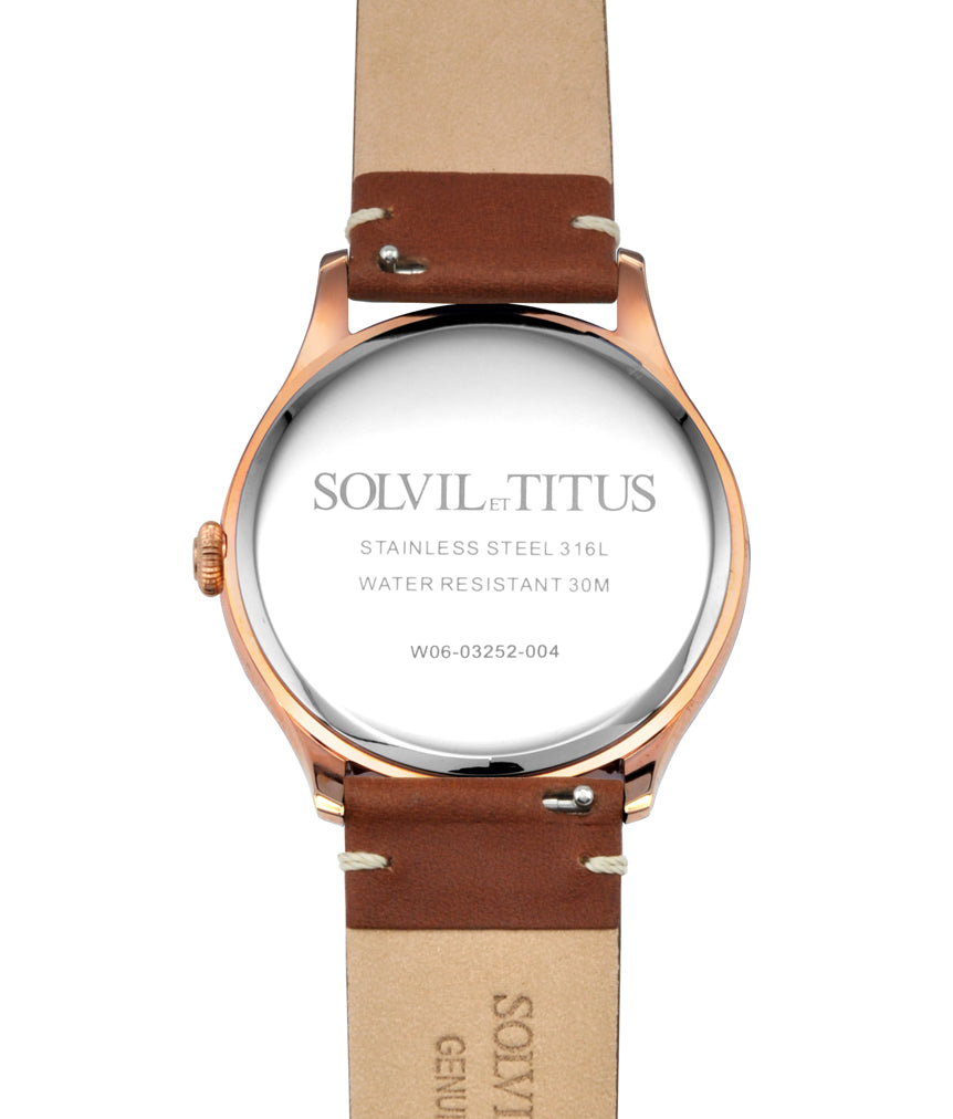 Classicist 3 Hands Date Quartz Leather Watch W06-03252-004