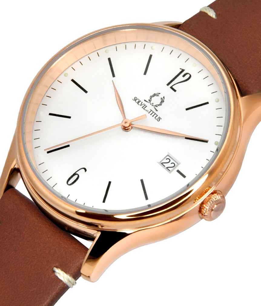 Classicist 3 Hands Date Quartz Leather Watch W06-03252-004