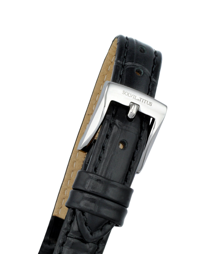 Classicist 3 Hands Date Quartz Leather Watch W06-03253-001