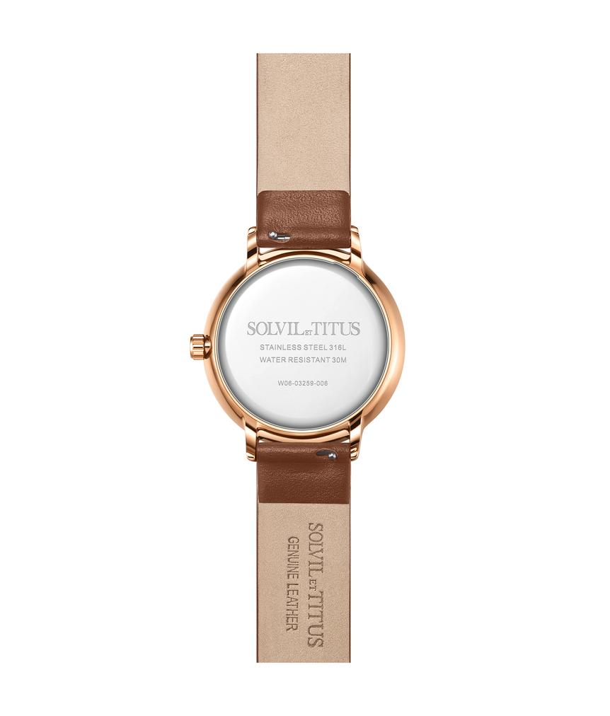 Interlude Multi-Function Quartz Leather Watch W06-03259-006