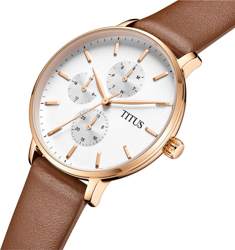 Interlude Multi-Function Quartz Leather Watch W06-03259-006