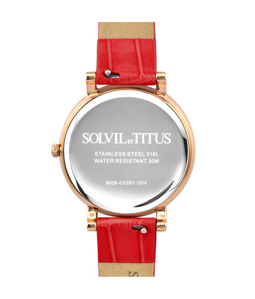 Chandelier 3 Hands with Day Night Indicator Quartz Leather Women Watch W06-03261-004