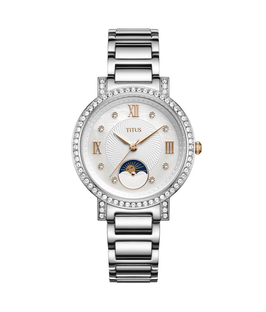 Chandelier 3 Hands with Day Night Indicator Quartz Stainless Steel Watch W06-03261-007