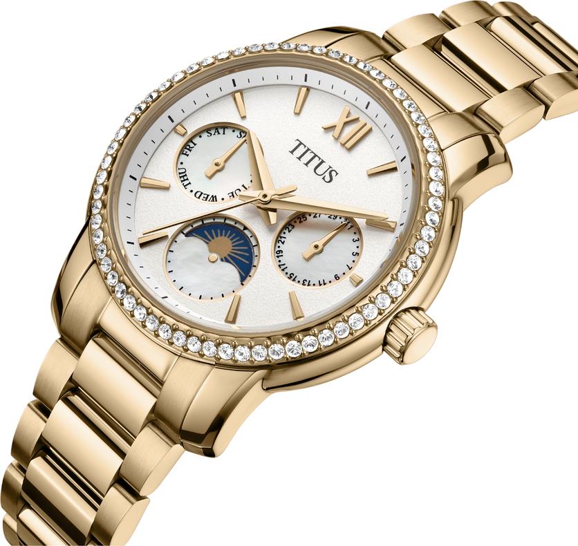 Devot Multi-function Day & Night Quartz Stainless Steel Watch W06-03262-006