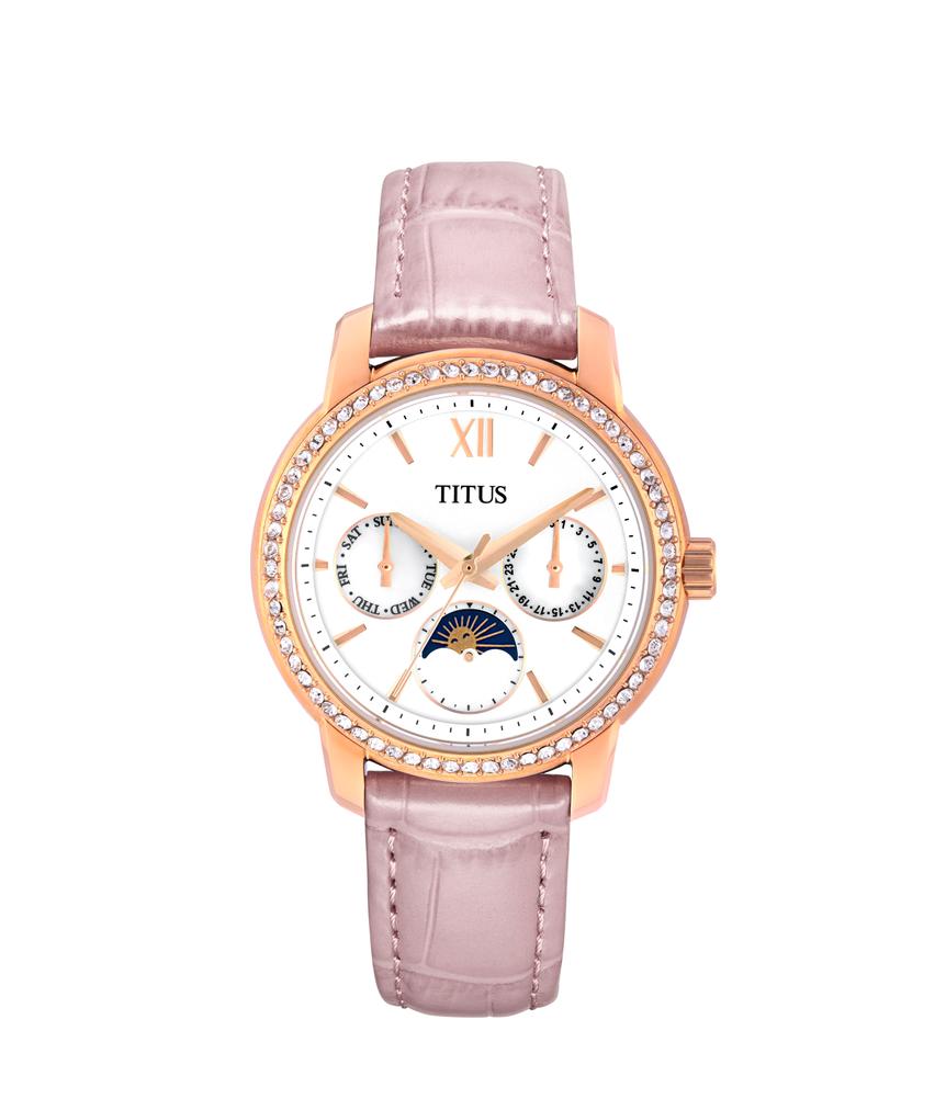 Devot Multi-function Day & Night Quartz Leather Watch W06-03263-006
