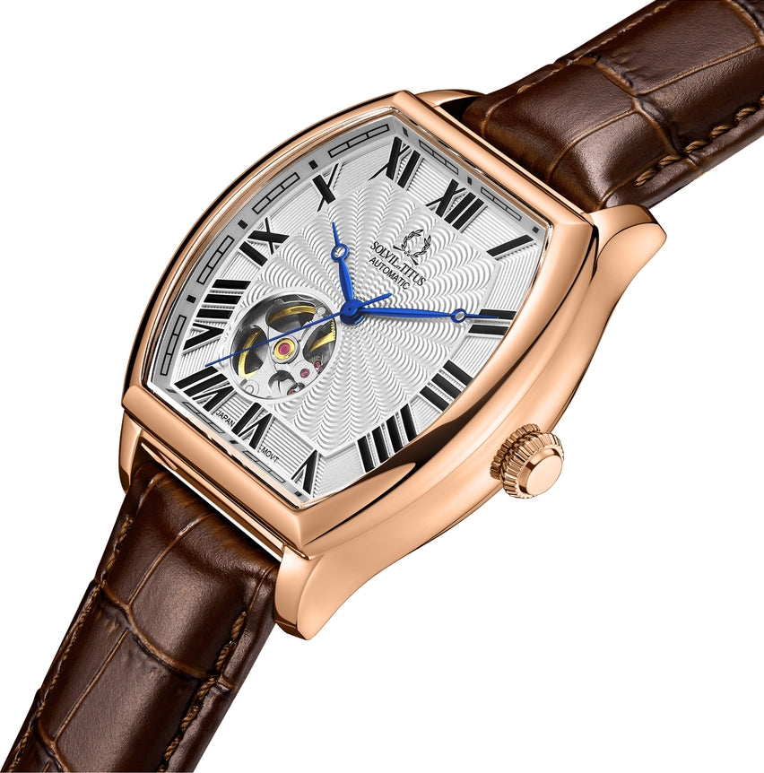 Barrique 3 Hands Mechanical Leather Watch W06-03268-002