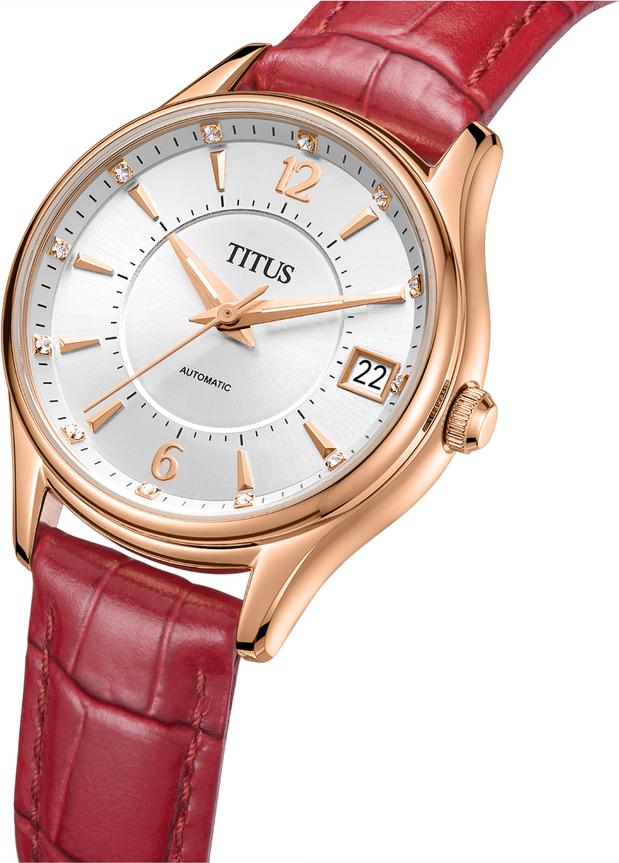 Classic 3 Hands Date Automatic Leather Watch W06-03275-002