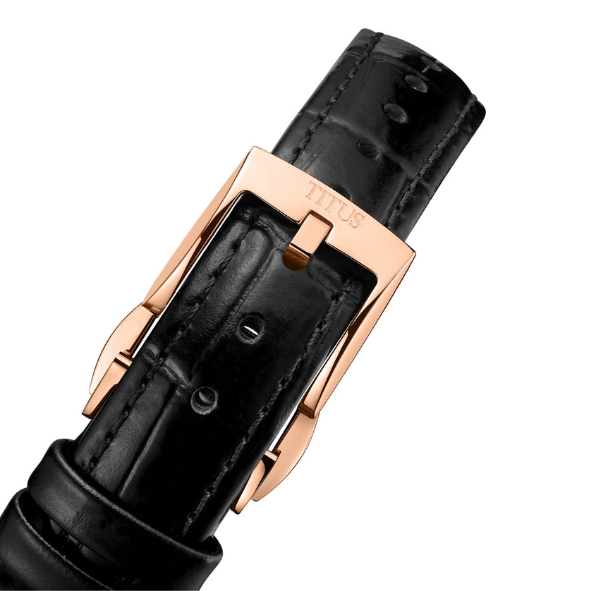 Enlight 3 Hands Mechanical Leather Watch W06-03278-004