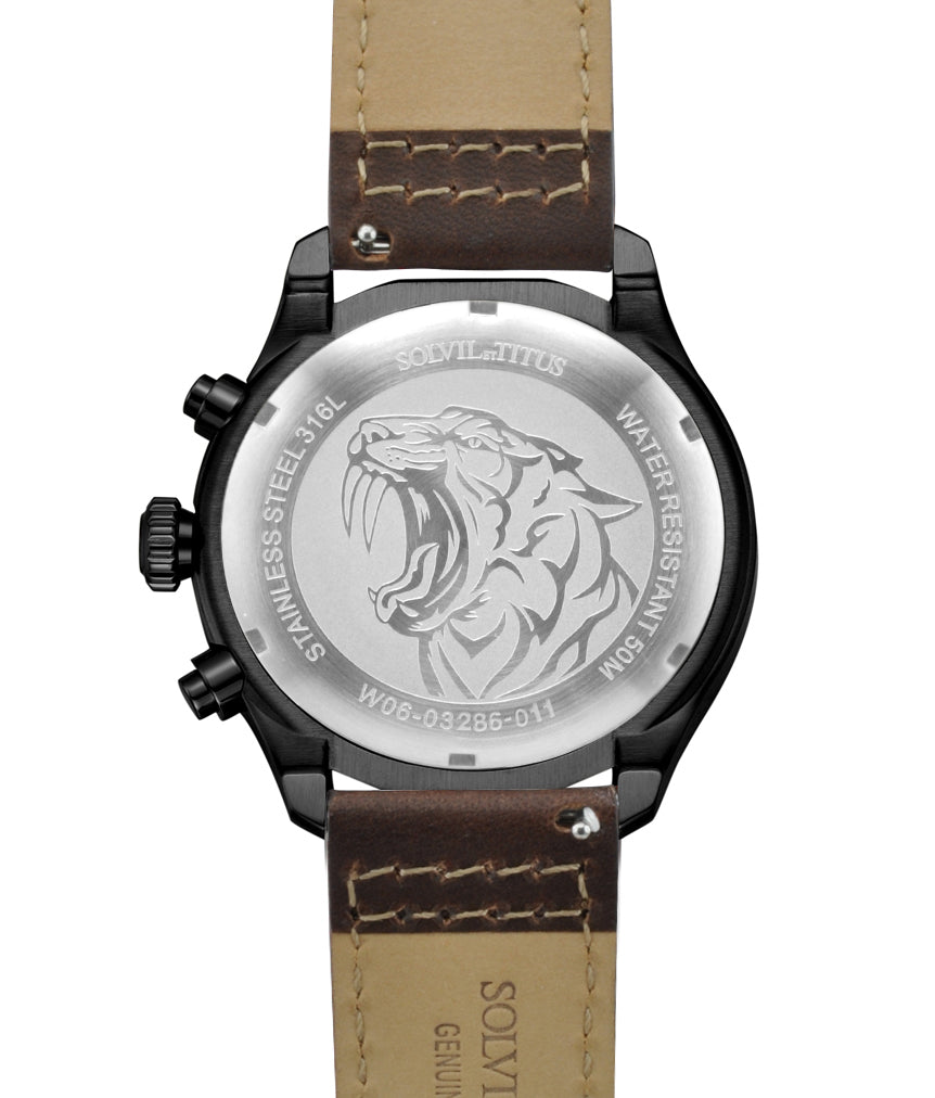 Saber Chronograph Quartz Leather Watch W06-03286-011