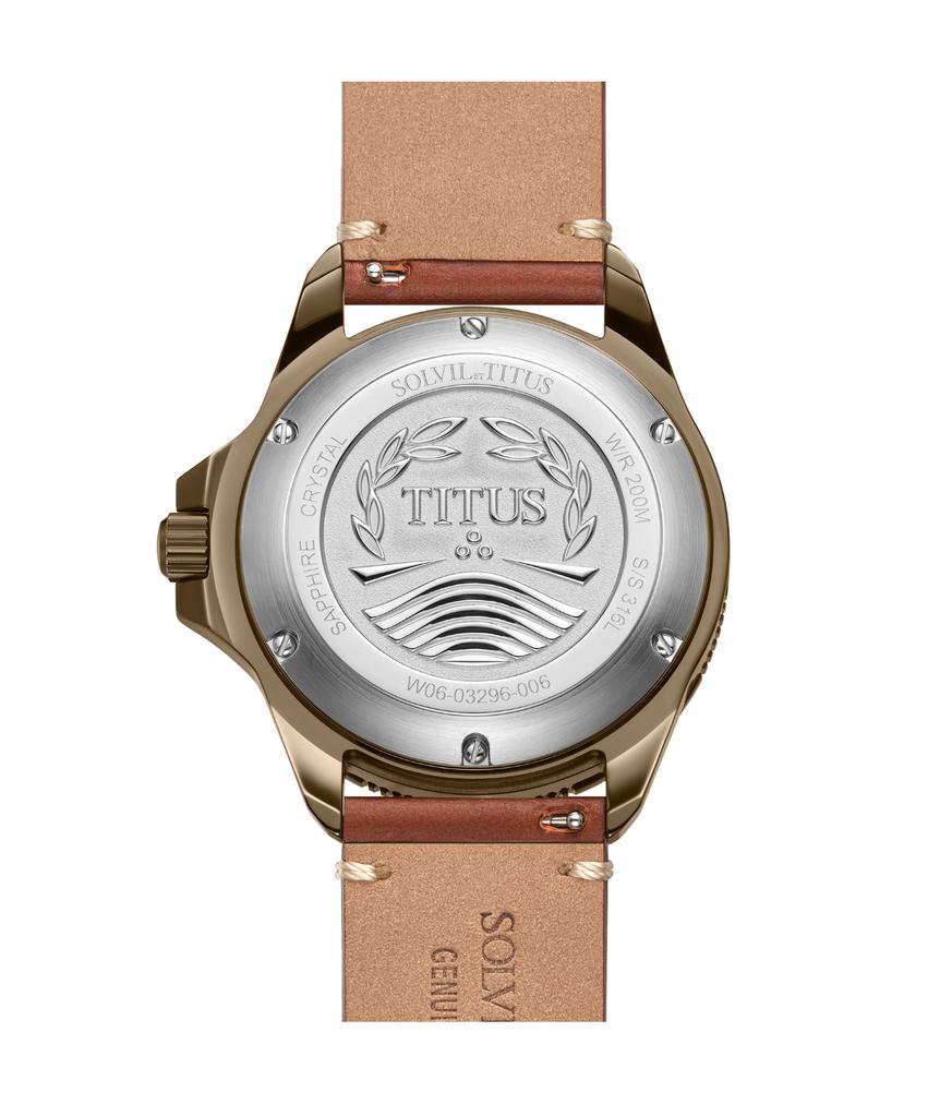 Valor 3 Hands Automatic Leather Watch W06-03296-006