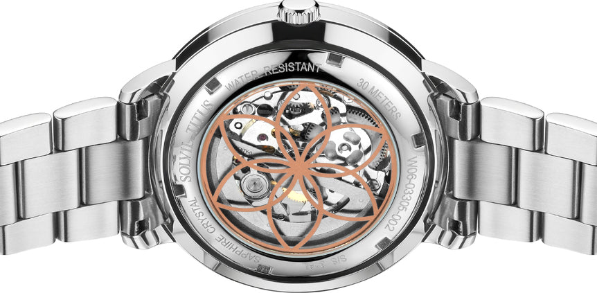 Enlight三針自動機械不鏽鋼腕錶 W06-03305-002