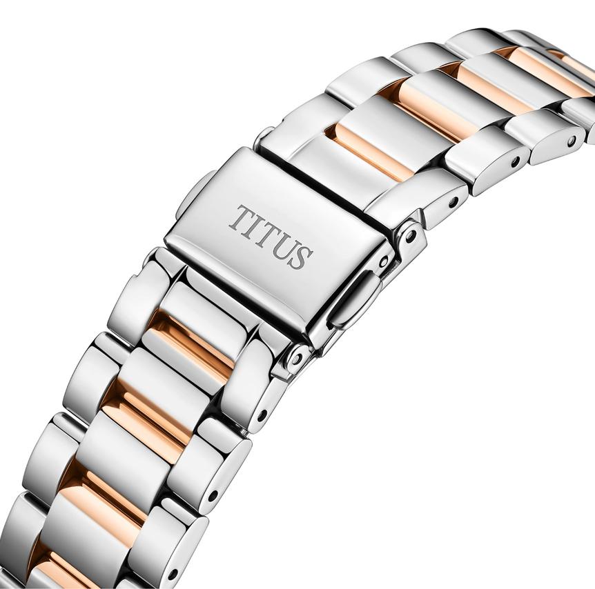 Enlight三針自動機械不鏽鋼腕錶 W06-03305-002