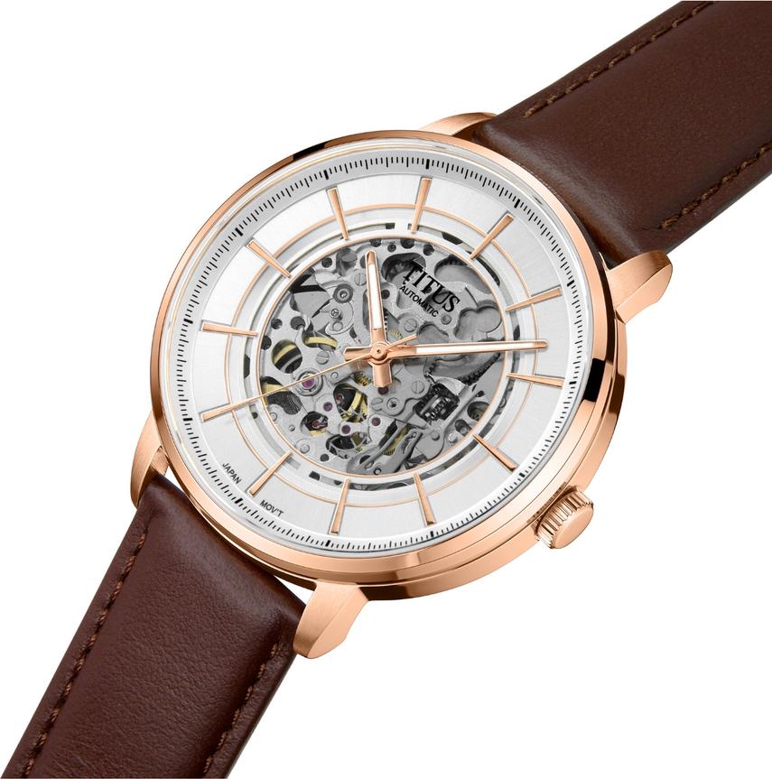 Enlight 3 Hands Automatic Leather Watch W06-03305-005