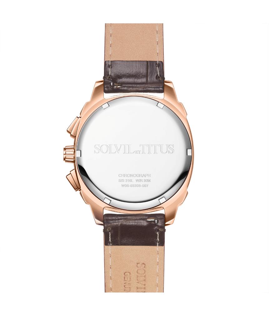 Modernist計時石英皮革腕錶 W06-03308-007