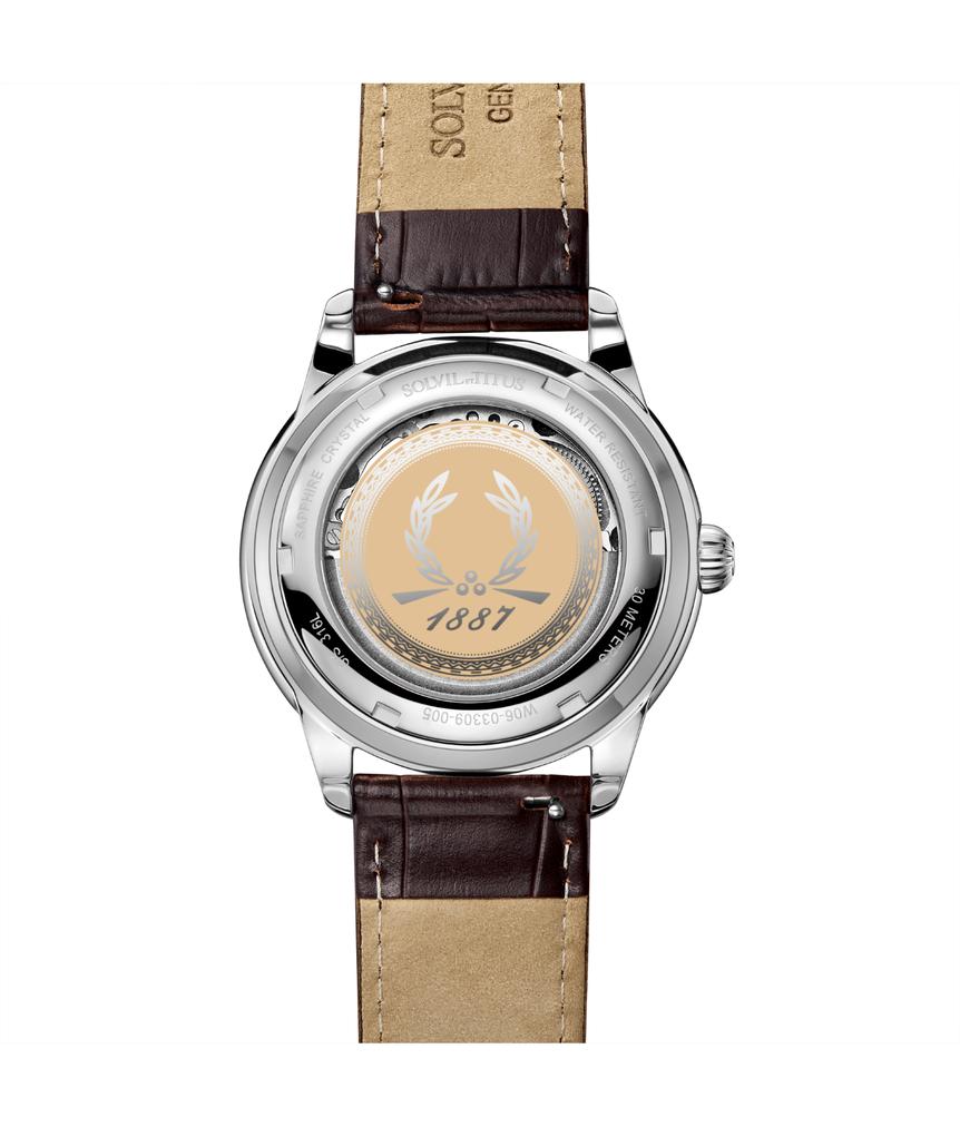 Classic 3 Hands Automatic Leather Watch W06-03309-005