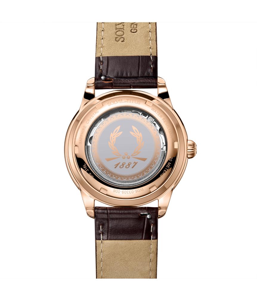 Classic 3 Hands Automatic Leather Watch W06-03309-006