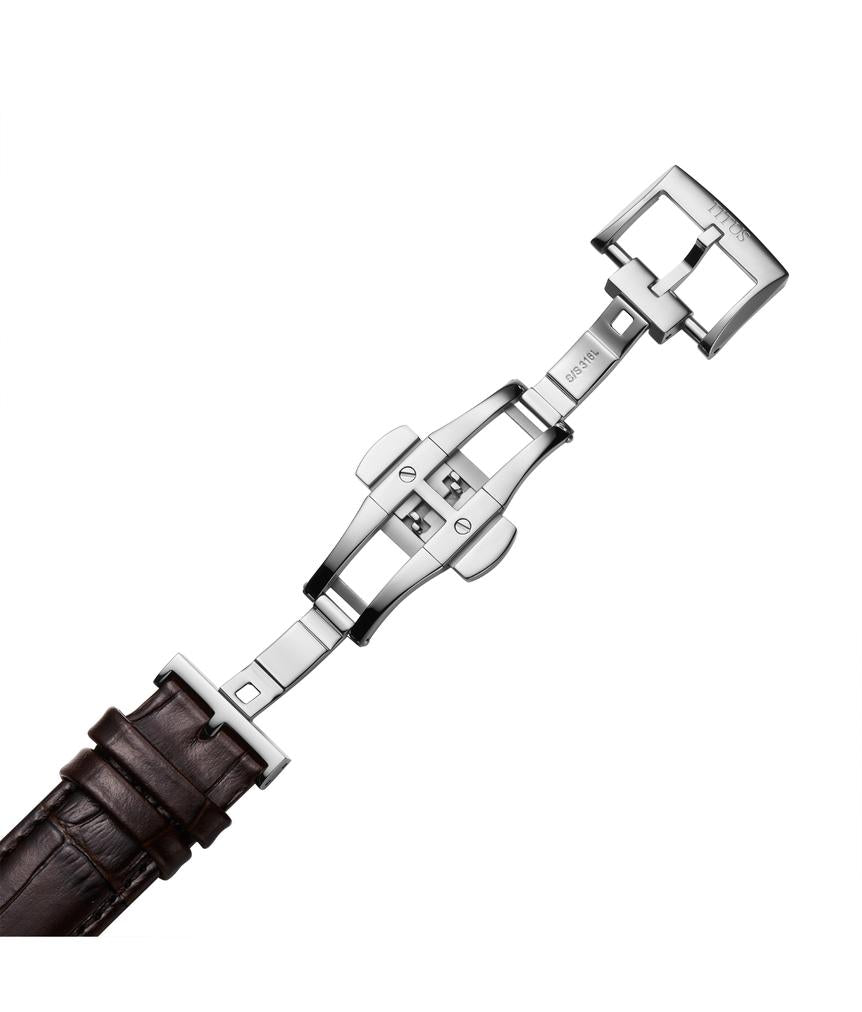Classic多功能自動機械皮革腕錶 W06-03332-003