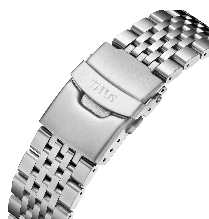 Fort三針日期顯示自動機械不鏽鋼腕錶 W06-03340-003