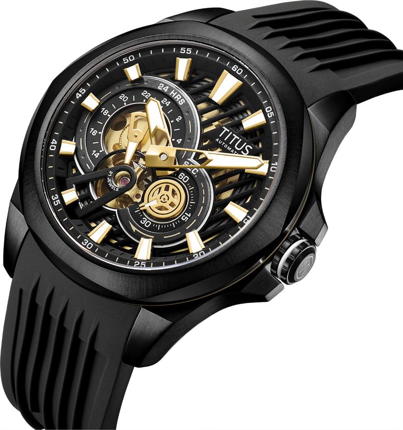 Quest Multi-Function Mechanical Silicone Watch W06-03342-001