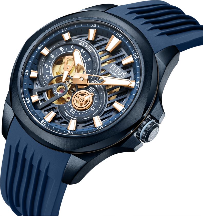 Quest多功能自動機械矽膠腕錶 W06-03342-003