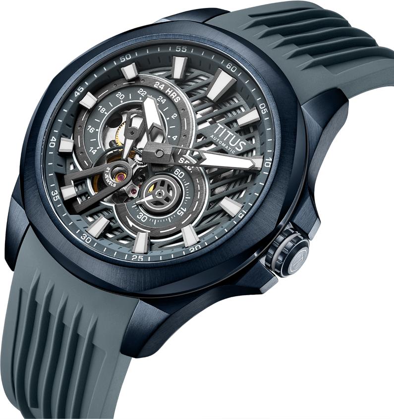 Quest多功能自動機械矽膠腕錶 W06-03342-004