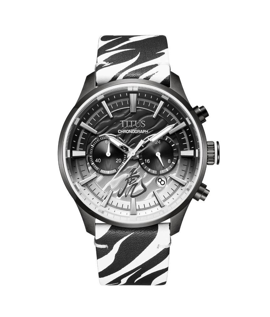 Saber計時石英不鏽鋼 / 皮革腕錶 W06-03359-001