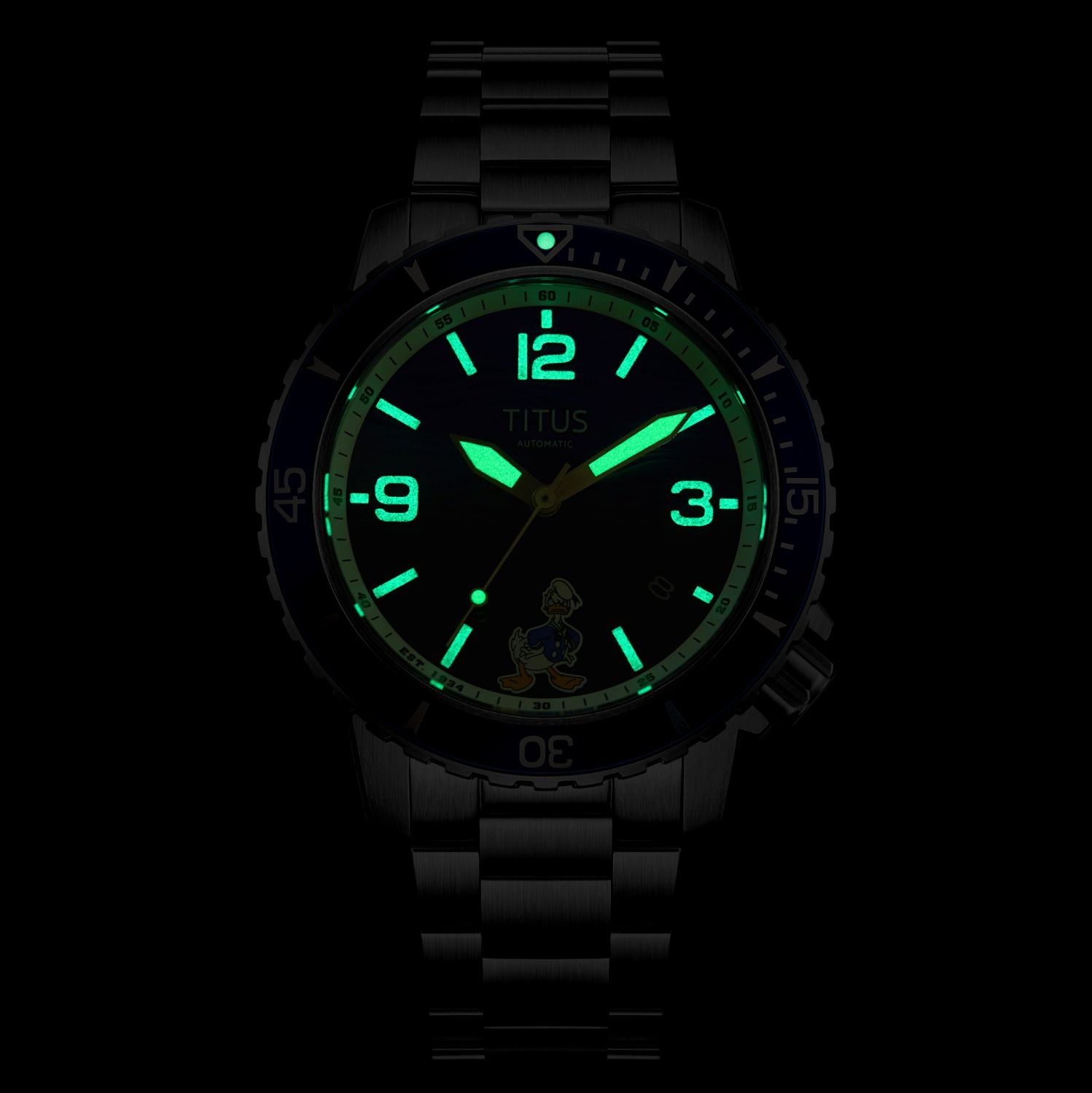 Solvil et Titus x Donald Duck 3 Hands Date Automatic Stainless Steel Watch W06-03360-001