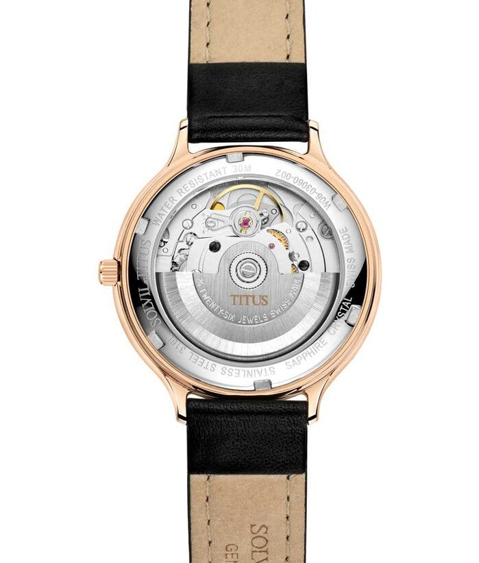 Sonvilier 3 Hands Date Mechanical Leather Watch W06-03060-002